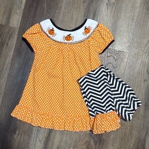 Halloween Spider Smocked 2 Piece Set